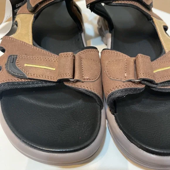 Fitory Mens Sport Sandals Brown Adjustable Strap Hook And Loop 10.5 EUR 44 - Picture 3 of 7